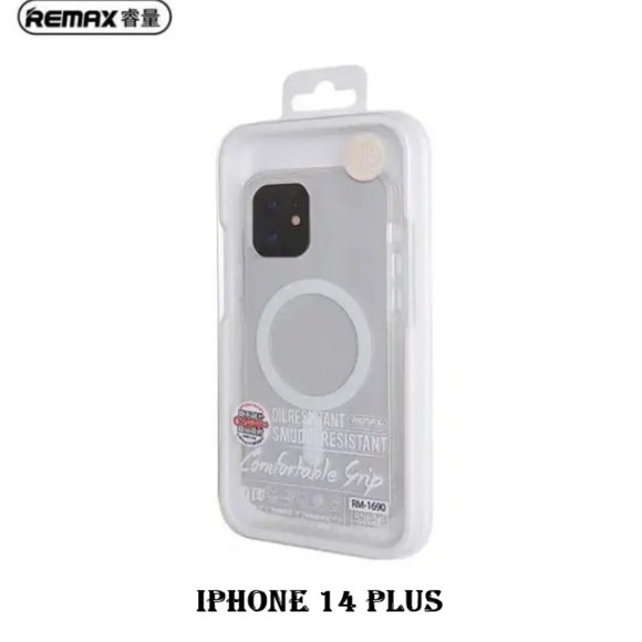 Remax MagSaf magnetic charging transparent iPhone 14 Plus Clear Creative Case - Picture 1 of 5